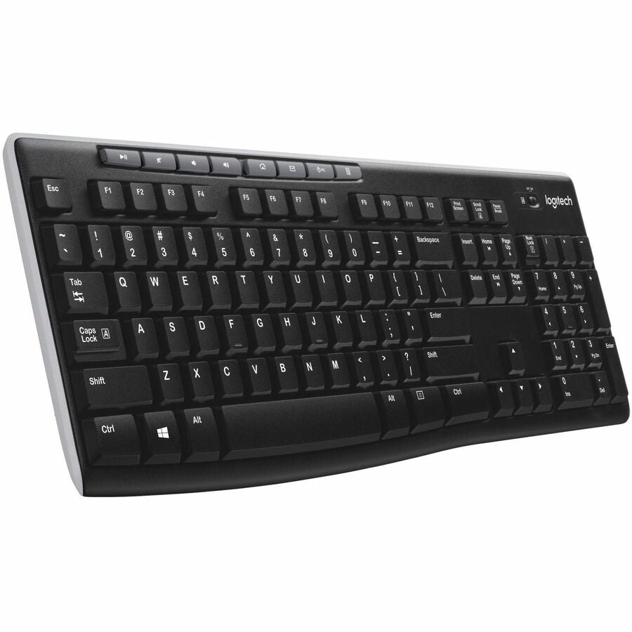 Logitech K270 Wireless Keyboard for Windows, 2.4 GHz Wireless, Full-Size, Number Pad, Black