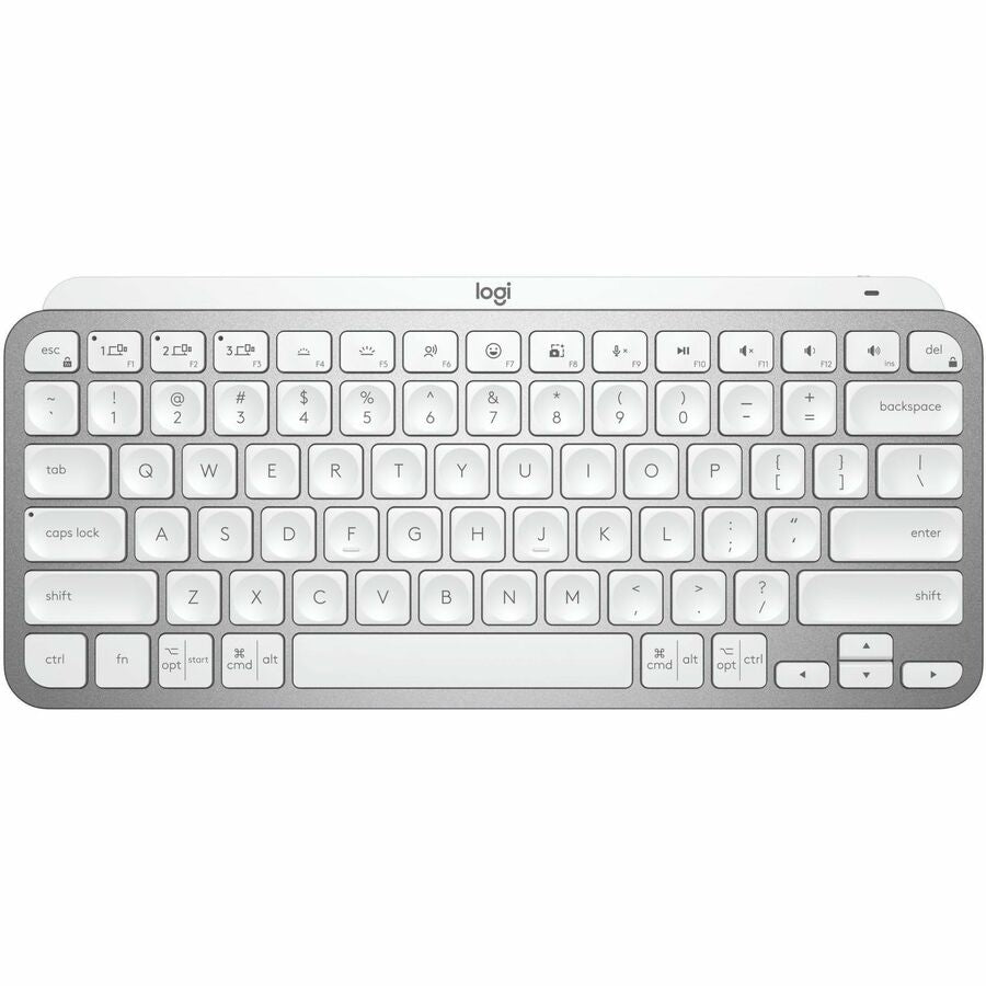 Logitech MX Keys Mini Minimalist Wireless Illuminated Keyboard, Compact, Bluetooth, USB-C, Pale Gray