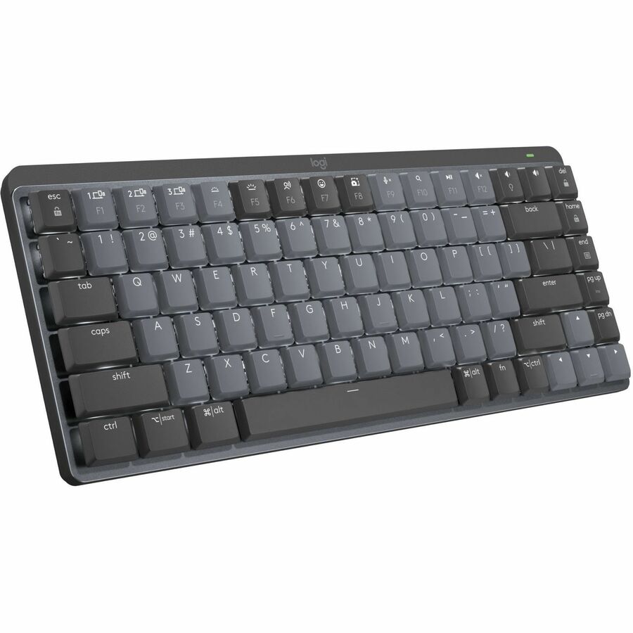 Logitech MX Mechanical Mini Minimalist Wireless Illuminated Keyboard, Clicky Switches, Bluetooth, Graphite