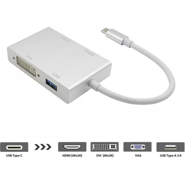 4-IN-1 USB-C TO HDMI  VGA  DVI