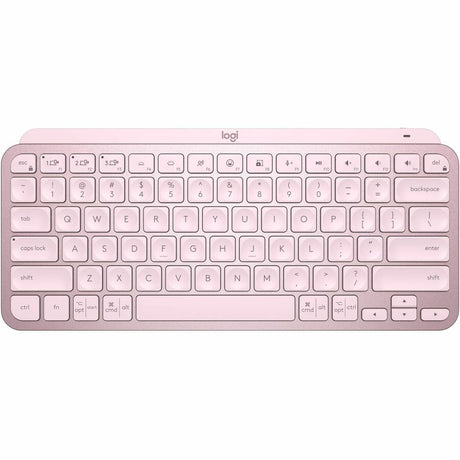 Logitech MX Keys Mini Minimalist Wireless Illuminated Keyboard, Compact, Bluetooth, USB-C - Rose